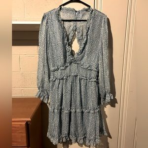 Long Sleeve Open Back Dress - Women’s Medium